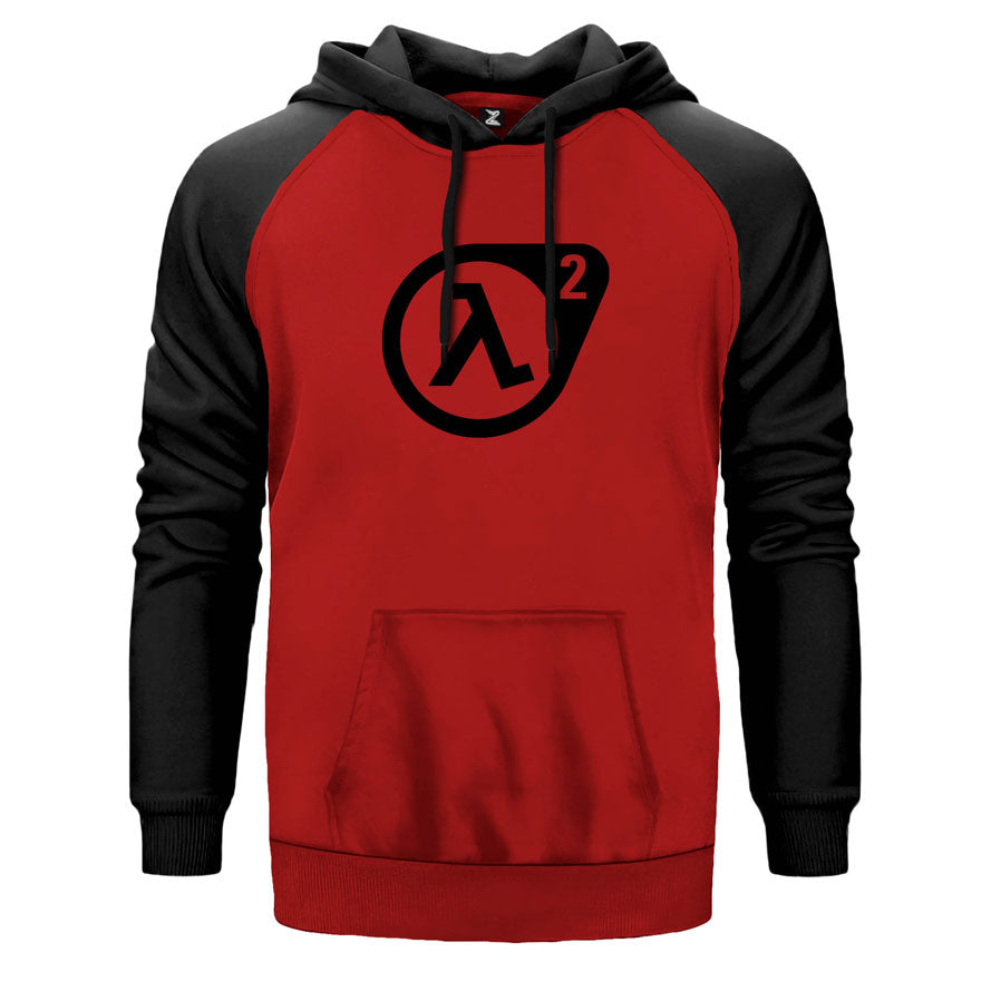 Half Life 2 Logo Çift Renk Reglan Kol Sweatshirt
