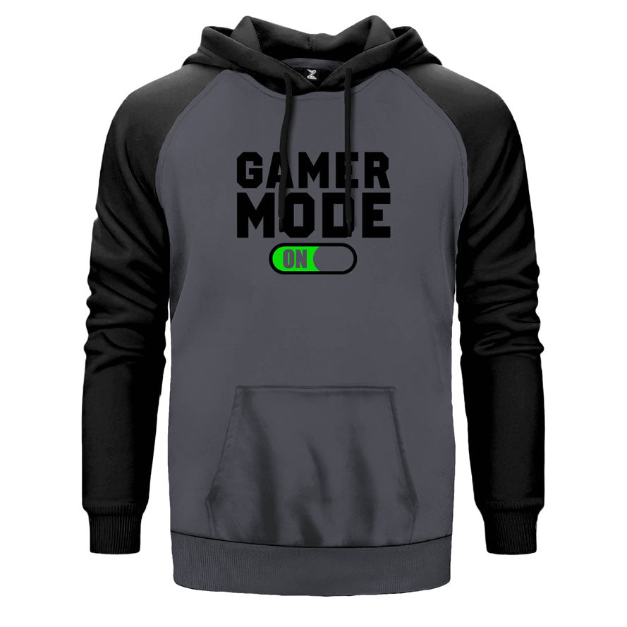 Gamer Mode On Çift Renk Reglan Kol Sweatshirt