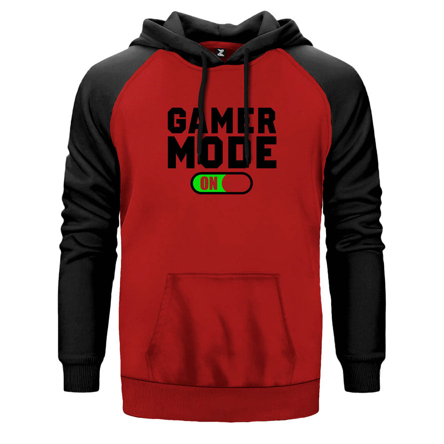 Gamer Mode On Çift Renk Reglan Kol Sweatshirt