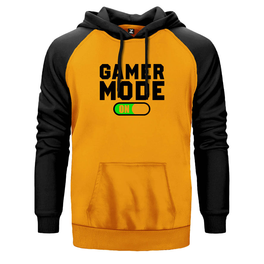 Gamer Mode On Çift Renk Reglan Kol Sweatshirt