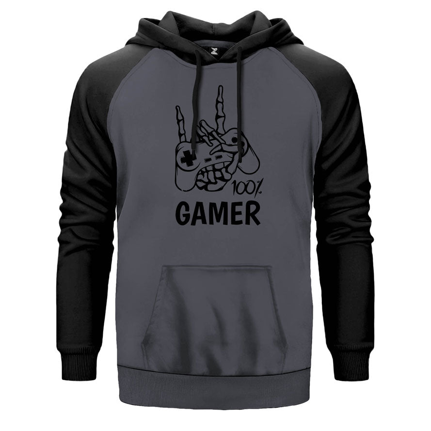 Gamer %100 Çift Renk Reglan Kol Sweatshirt