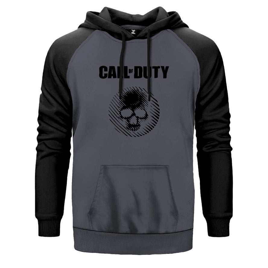 Call of Duty Skull Çift Renk Reglan Kol Sweatshirt