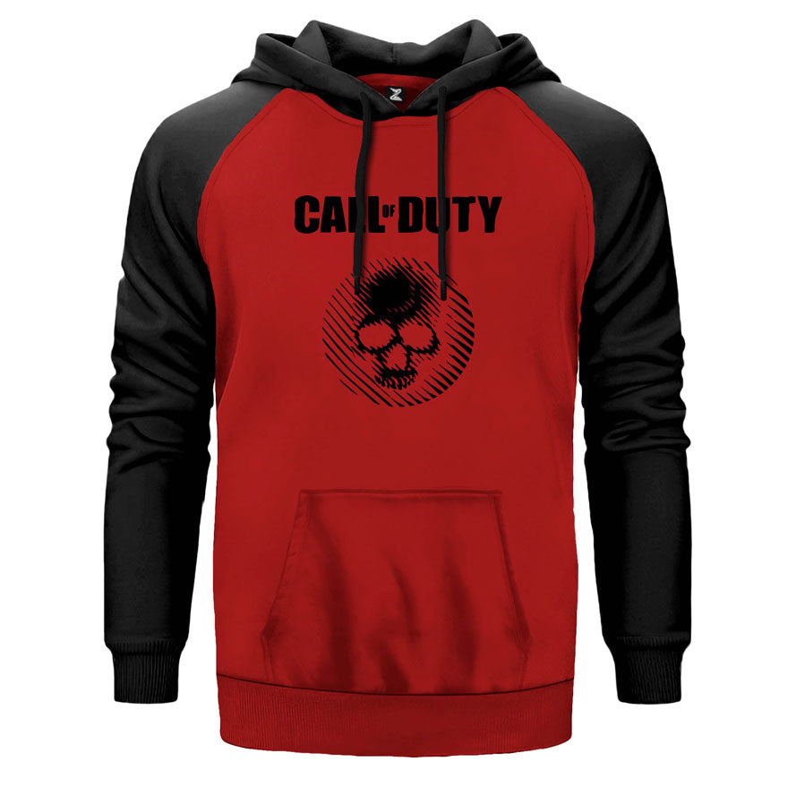 Call of Duty Skull Çift Renk Reglan Kol Sweatshirt