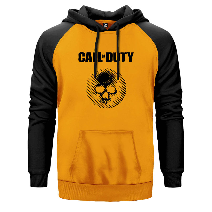 Call of Duty Skull Çift Renk Reglan Kol Sweatshirt