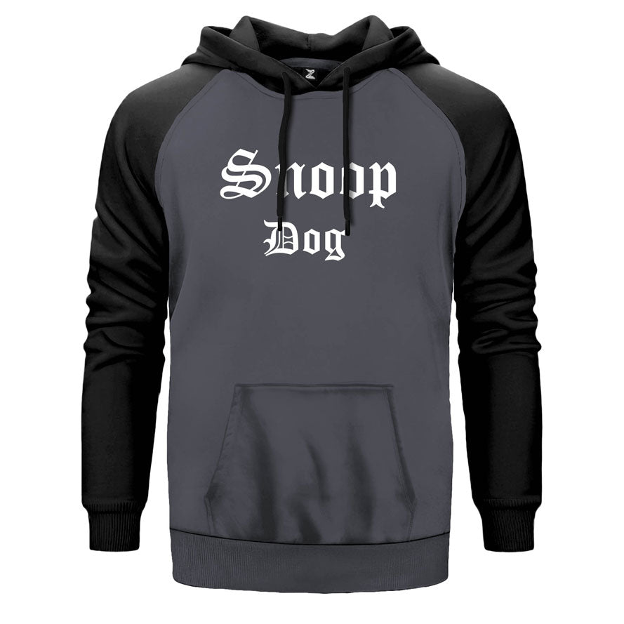 Snoop Dogg Text Çift Renk Reglan Kol Sweatshirt