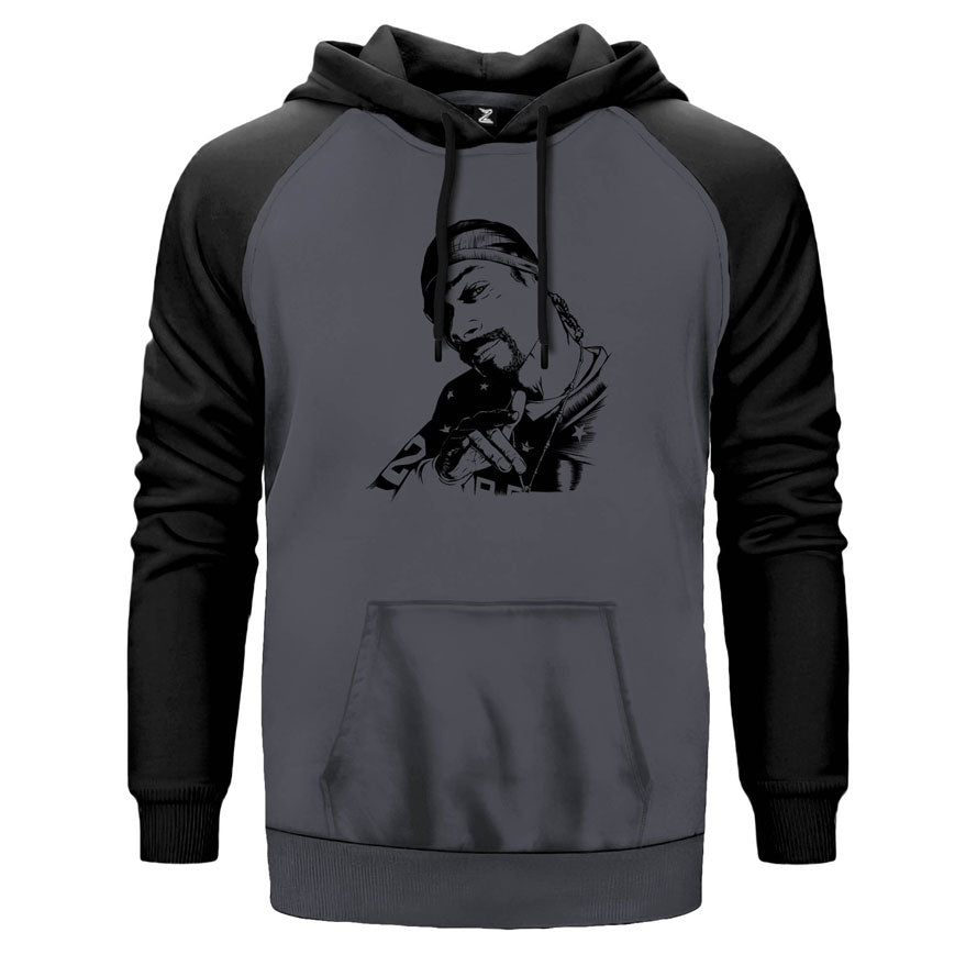 Snoop Dogg Man Çift Renk Reglan Kol Sweatshirt