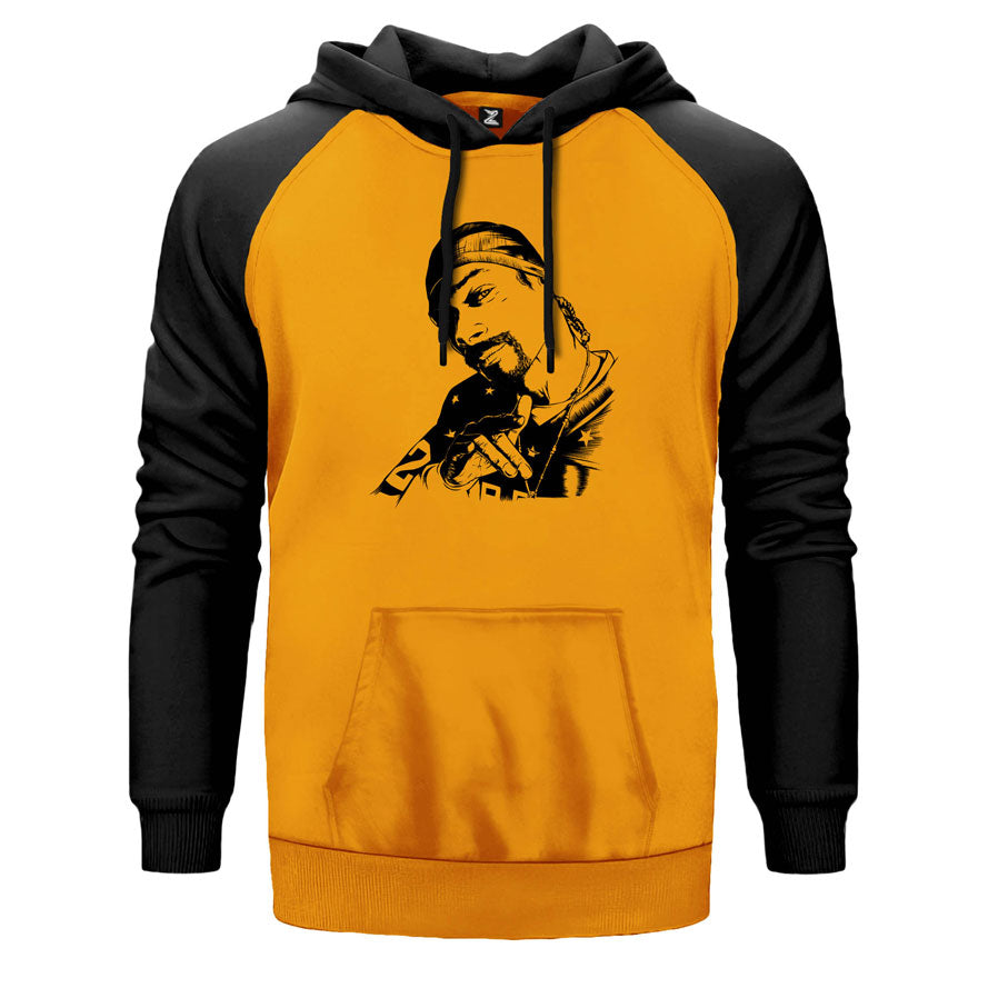 Snoop Dogg Man Çift Renk Reglan Kol Sweatshirt