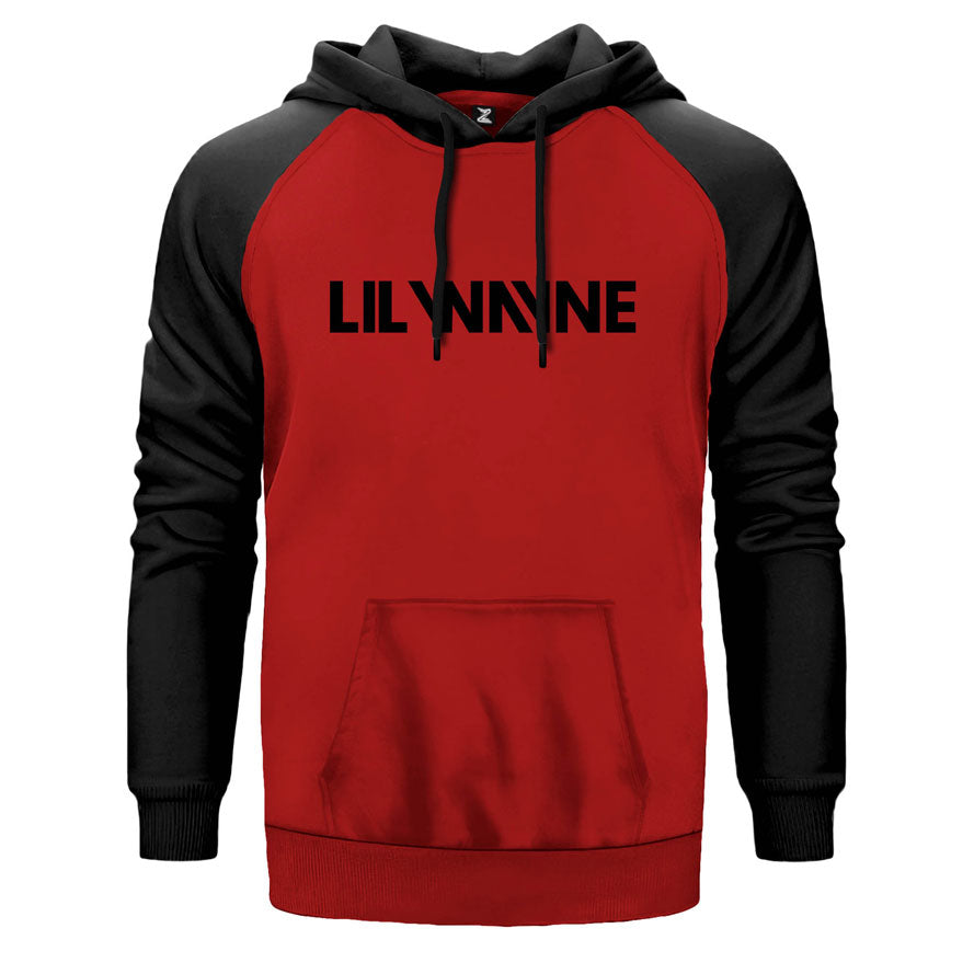 Lil Wayne Text Çift Renk Reglan Kol Sweatshirt