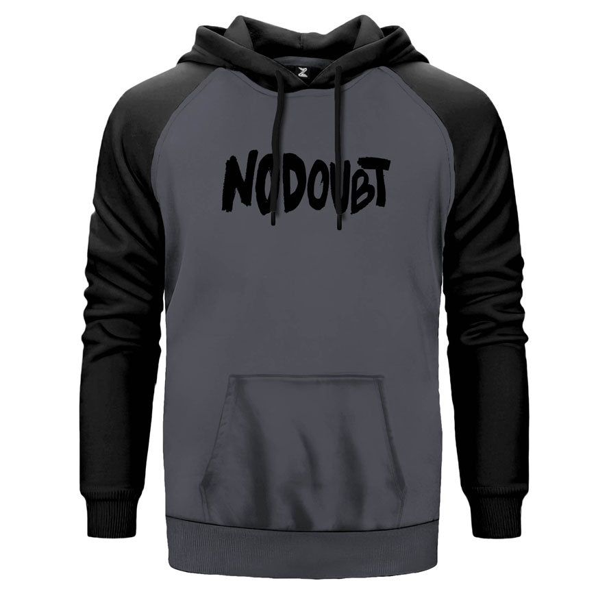 No Doubt Text Çift Renk Reglan Kol Sweatshirt