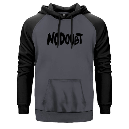 No Doubt Text Çift Renk Reglan Kol Sweatshirt
