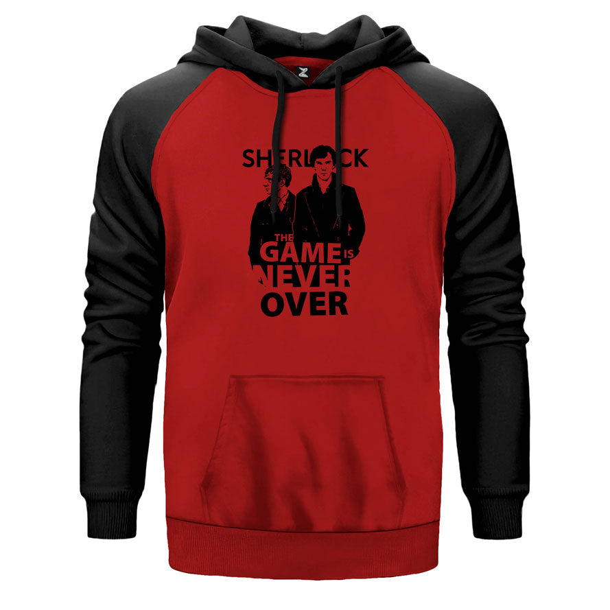 Sherlock Holmes The Game is Never Çift Renk Reglan Kol Sweatshirt