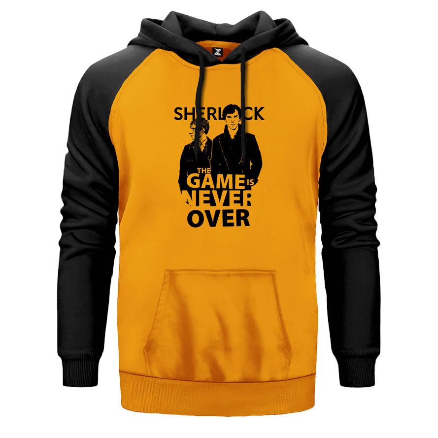 Sherlock Holmes The Game is Never Çift Renk Reglan Kol Sweatshirt