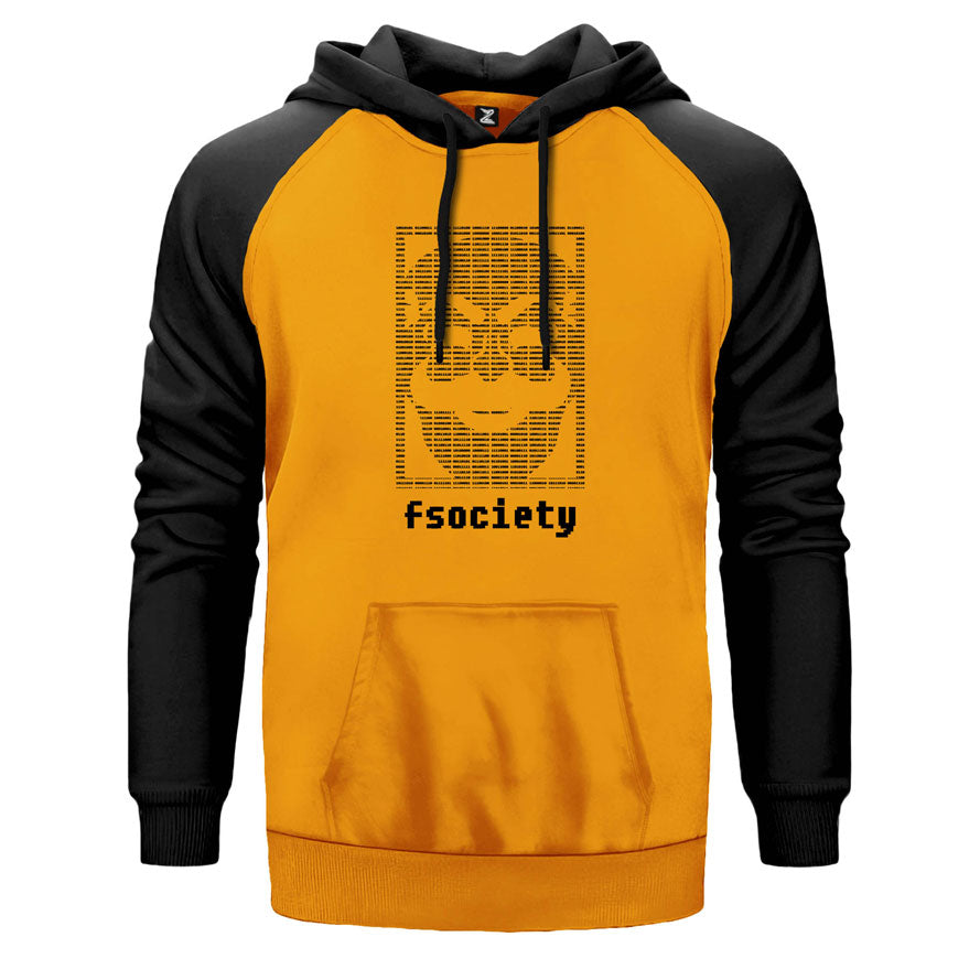 Mr.Robot Fsociety Binary 2 Çift Renk Reglan Kol Sweatshirt