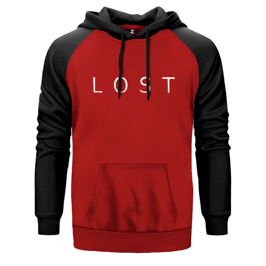 Lost Official Logo Çift Renk Reglan Kol Sweatshirt