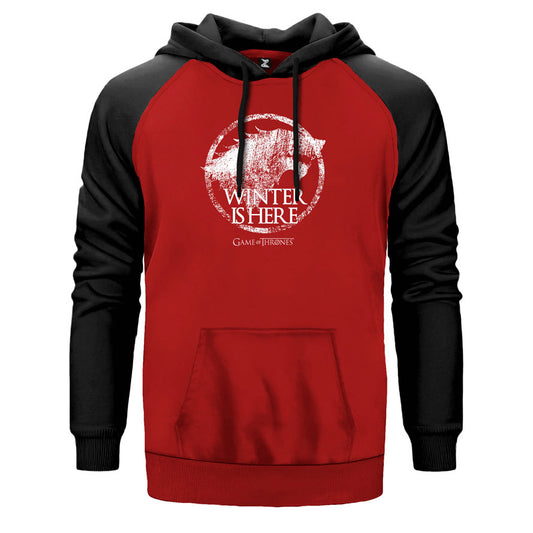 Winter is Here Çift Renk Reglan Kol Sweatshirt