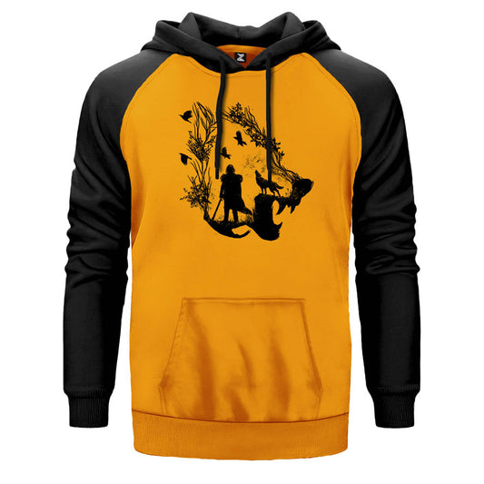 Game of Thrones Lone Wolf Çift Renk Reglan Kol Sweatshirt