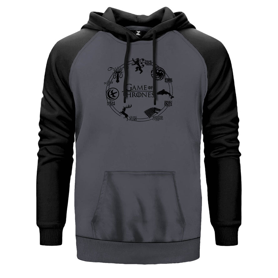 Game of Thornes Family Members Çift Renk Reglan Kol Sweatshirt