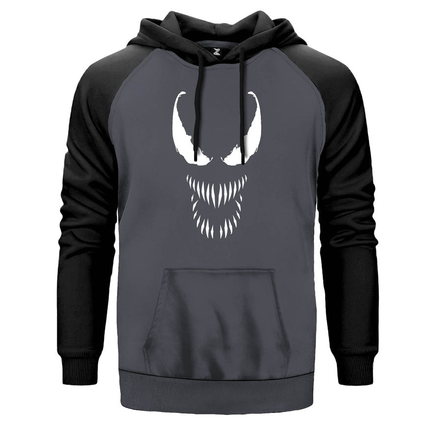 Venom Face Çift Renk Reglan Kol Sweatshirt