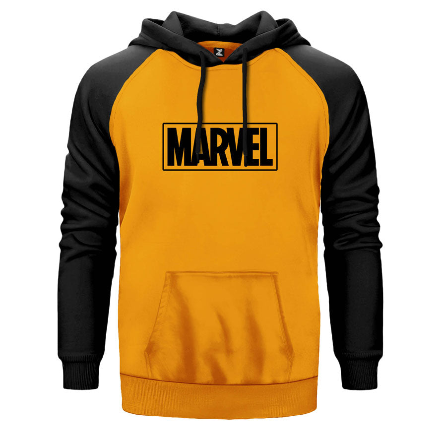 Marvel Logo Çift Renk Reglan Kol Sweatshirt