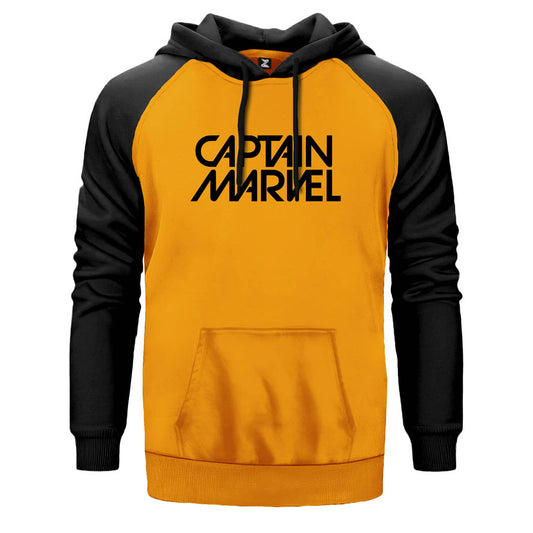 Captain Marvel Text Çift Renk Reglan Kol Sweatshirt