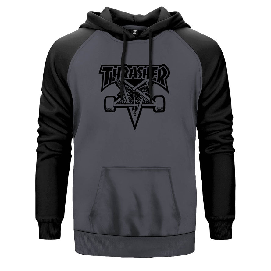 Thrasher 666 Çift Renk Reglan Kol Sweatshirt