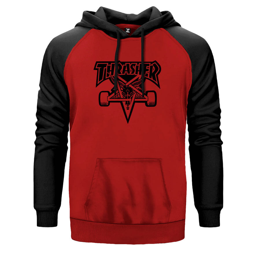 Thrasher 666 Çift Renk Reglan Kol Sweatshirt