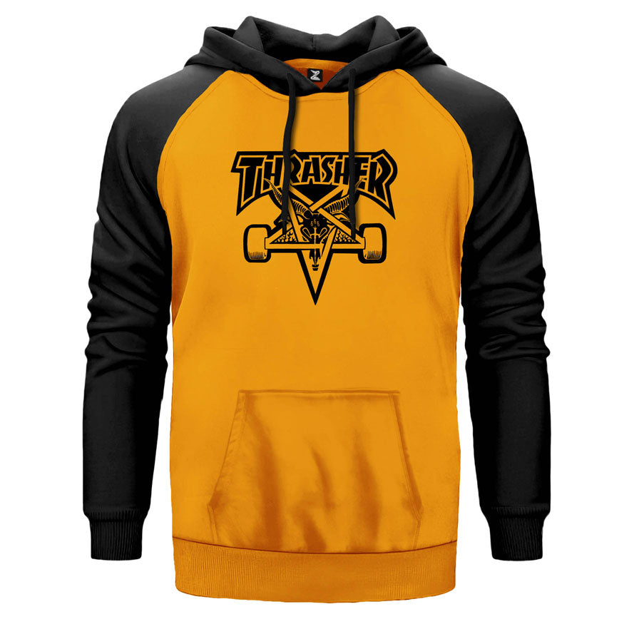 Thrasher 666 Çift Renk Reglan Kol Sweatshirt