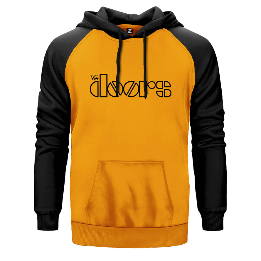 The Doors Outline Çift Renk Reglan Kol Sweatshirt