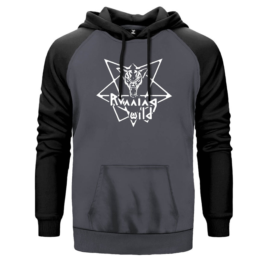 Running Wild Symbol Çift Renk Reglan Kol Sweatshirt