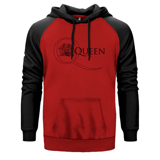 Queen Logo 2 Çift Renk Reglan Kol Sweatshirt