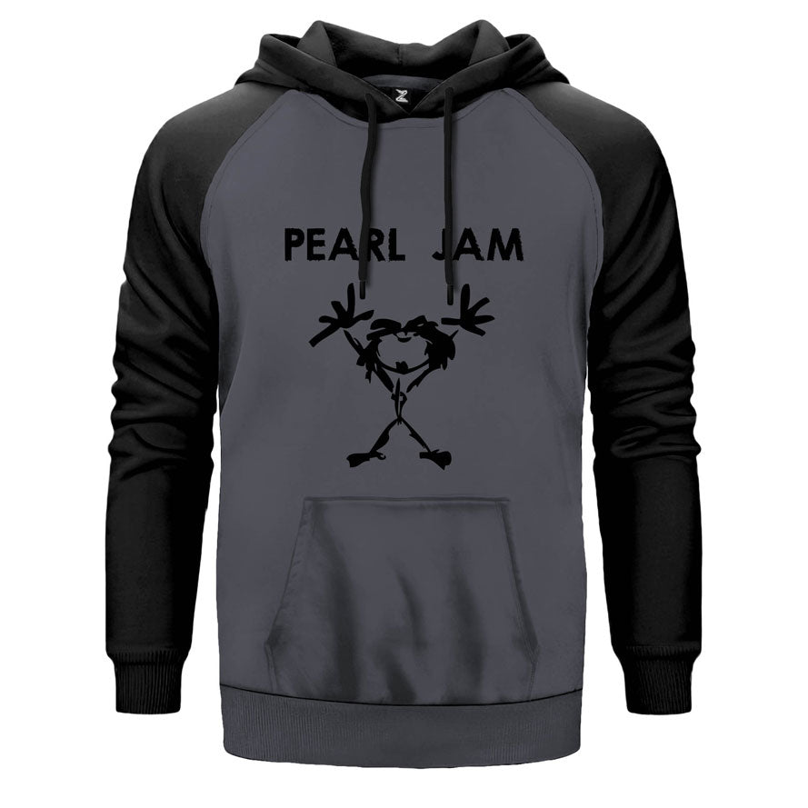 Pearl Jam Mascot Çift Renk Reglan Kol Sweatshirt