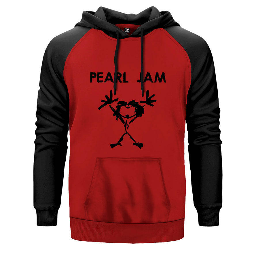 Pearl Jam Mascot Çift Renk Reglan Kol Sweatshirt