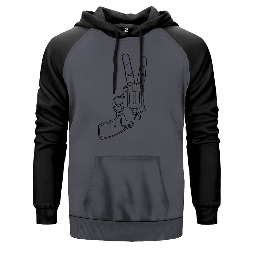 Guns Victory Çift Renk Reglan Kol Sweatshirt