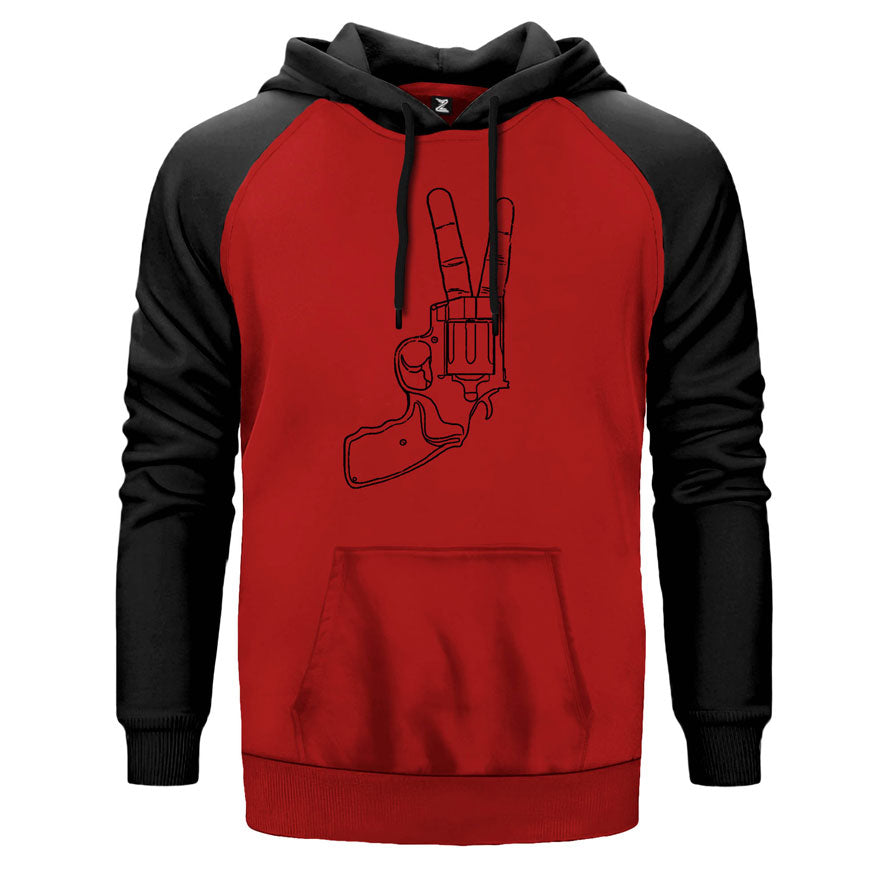 Guns Victory Çift Renk Reglan Kol Sweatshirt