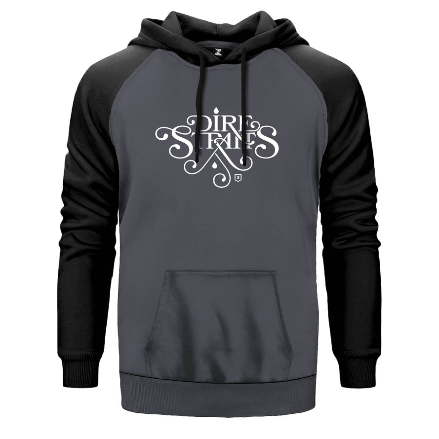Dire Straits Logo Çift Renk Reglan Kol Sweatshirt