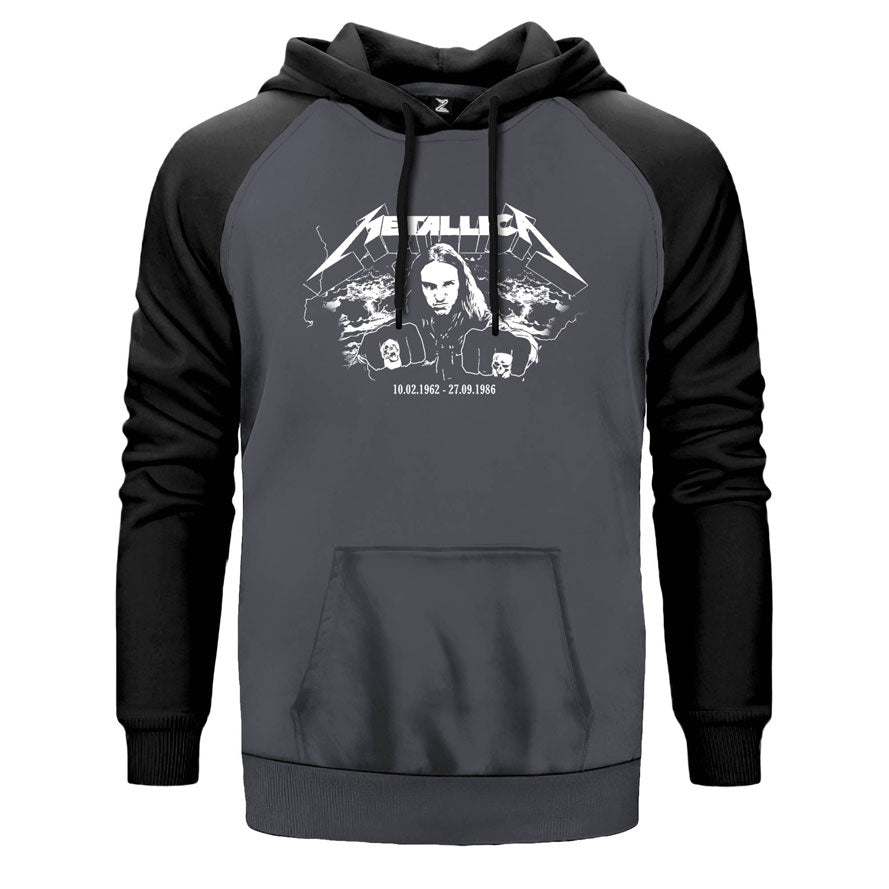 Cliff Burton Punch Çift Renk Reglan Kol Sweatshirt
