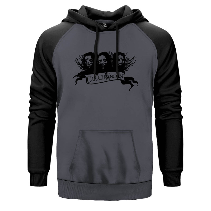 Carach Angren Cartoon Çift Renk Reglan Kol Sweatshirt