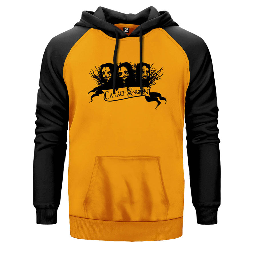 Carach Angren Cartoon Çift Renk Reglan Kol Sweatshirt