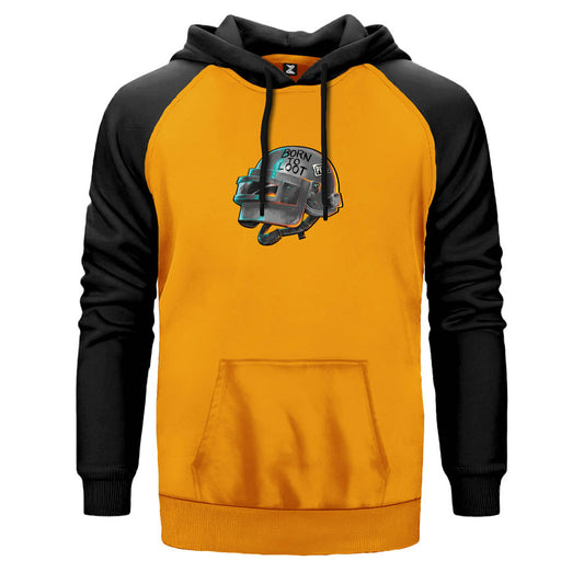 PUBG Level 3 Helmet Born to Loot Çift Renk Reglan Kol Sweatshirt