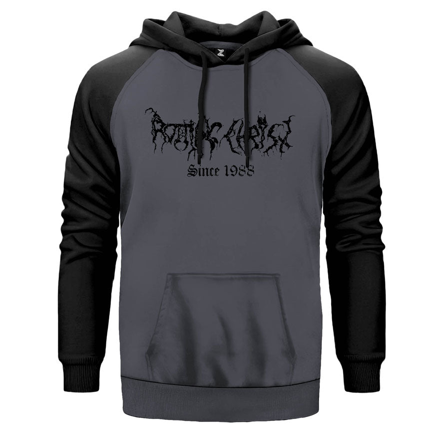 Roting Cross Çift Renk Reglan Kol Sweatshirt