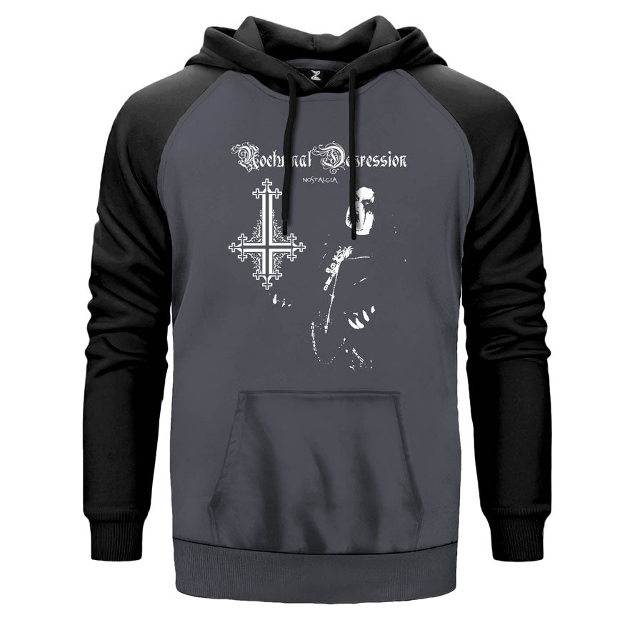 Nocturnal Depression Çift Renk Reglan Kol Sweatshirt
