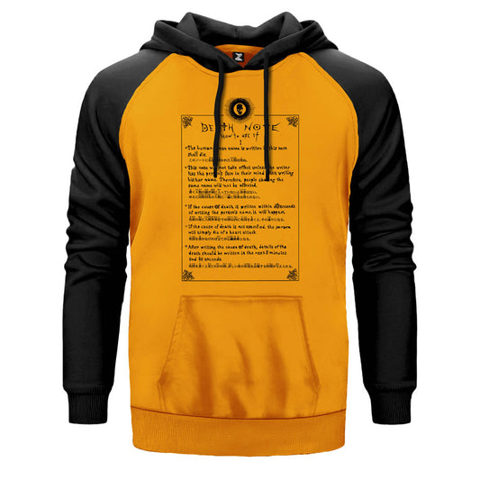 Death Note How To Use Çift Renk Reglan Kol Sweatshirt