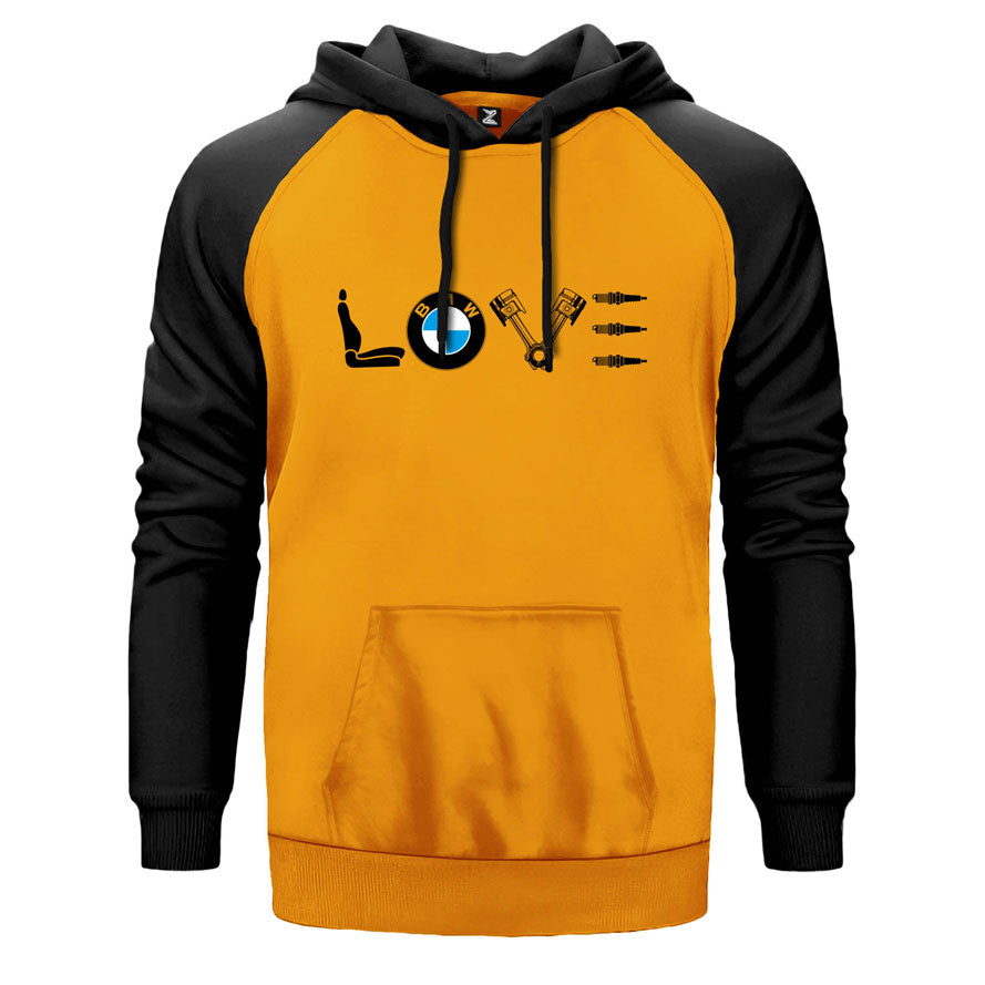 BMW Love Çift Renk Reglan Kol Sweatshirt