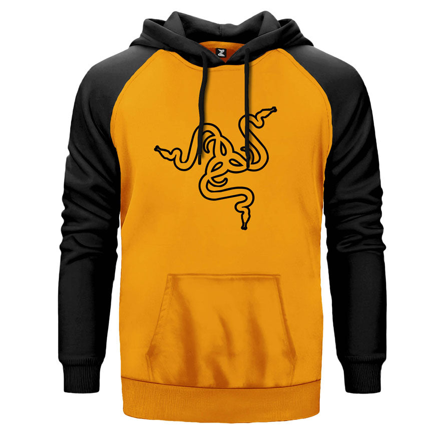 Razer Logo Çift Renk Reglan Kol Sweatshirt