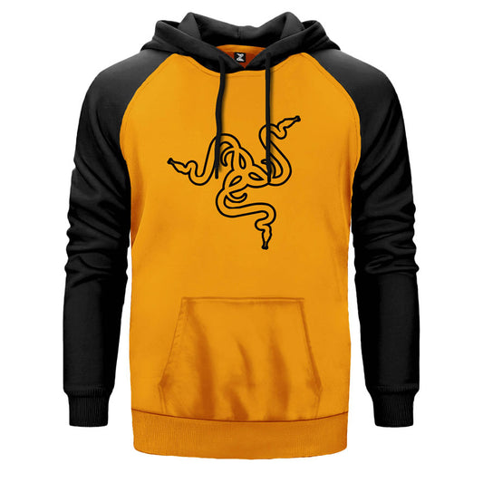Razer Logo Çift Renk Reglan Kol Sweatshirt