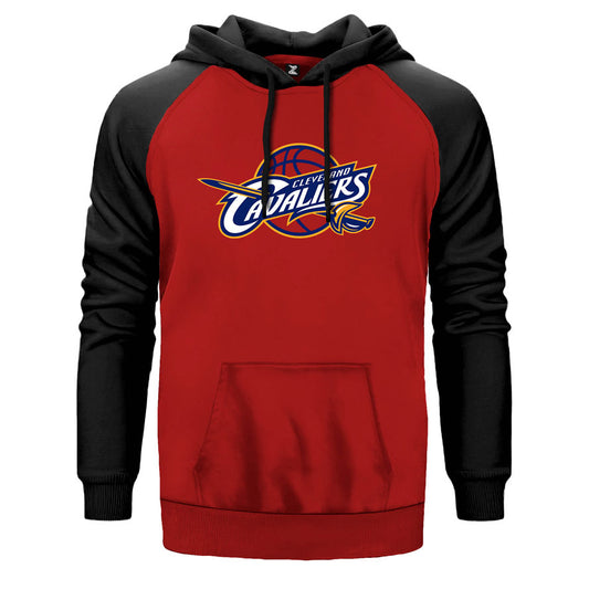 Cleveland Cavaliers Logo Çift Renk Reglan Kol Sweatshirt