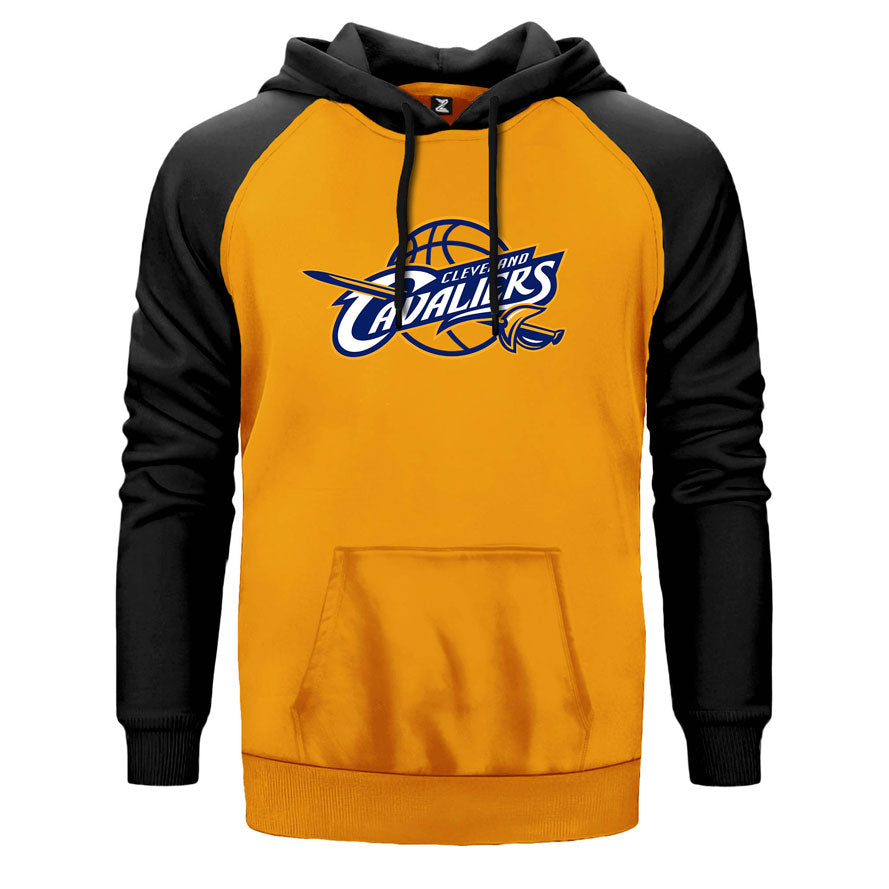 Cleveland Cavaliers Logo Çift Renk Reglan Kol Sweatshirt