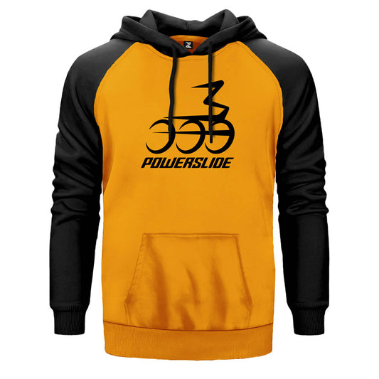 Powerslide Logo Çift Renk Reglan Kol Sweatshirt