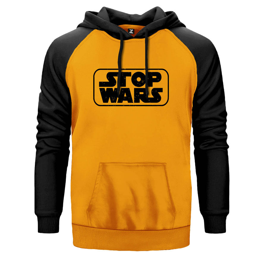 Stop Wars Çift Renk Reglan Kol Sweatshirt