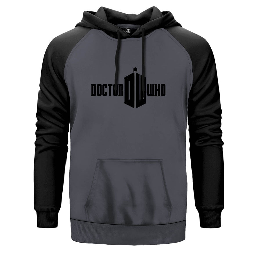 Doctor Who Logo Çift Renk Reglan Kol Sweatshirt